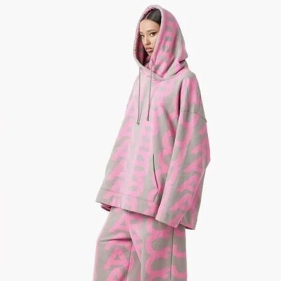 Marc Jacobs Monogram Hoodie Pink Taupe - Picture 2 of 9